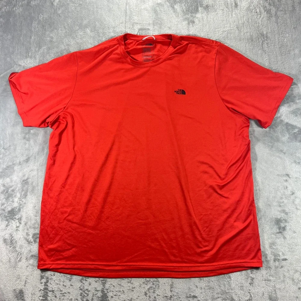 THE NORTH FACE T-Shirt Mens‎ XXL Red Performance Short Sleeve NF00A9HSA8M Summer